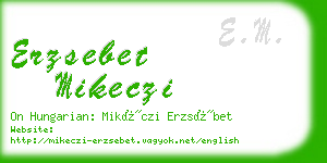 erzsebet mikeczi business card